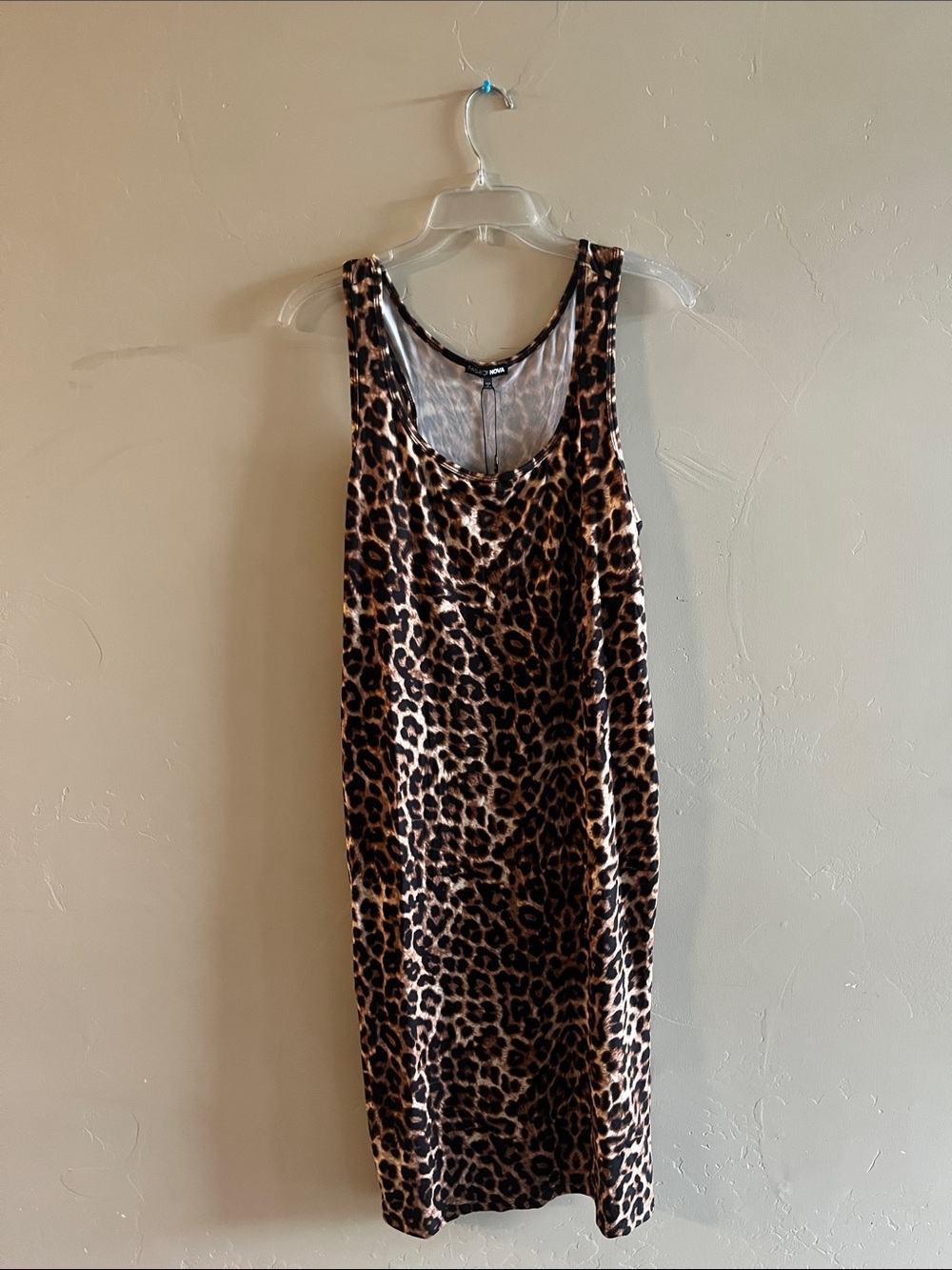 Fashion Nova Leopard Print Midi Dress - Brown & Black